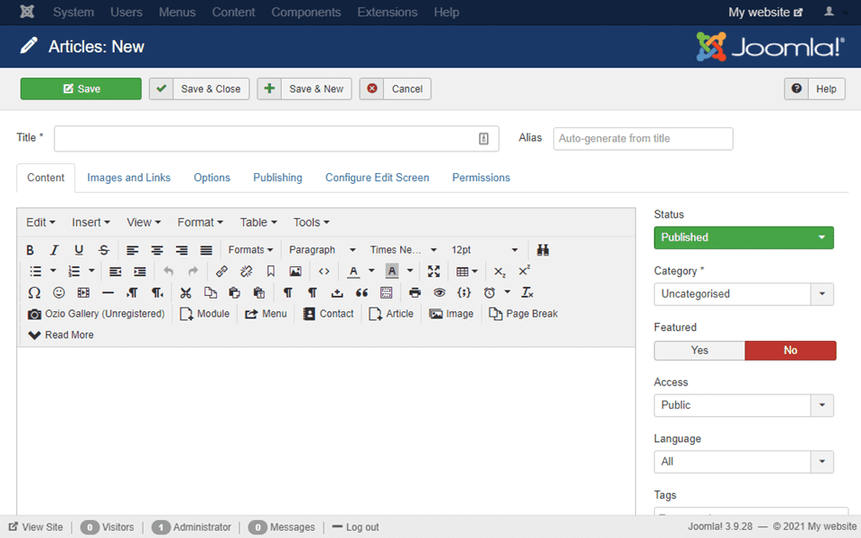 joomla article