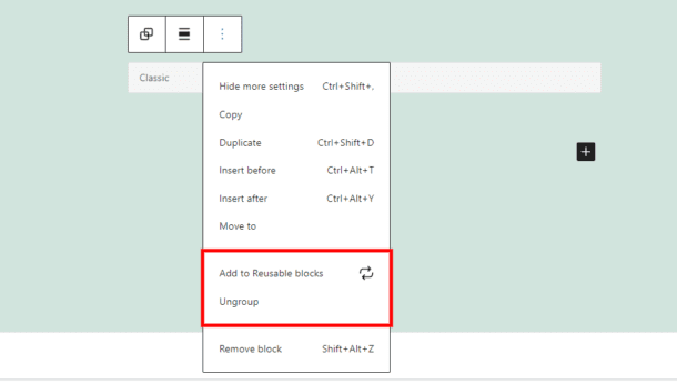 How to Use the WordPress Classic Block