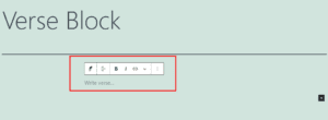 How to Use the WordPress Verse Block