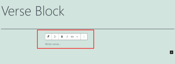 How to Use the WordPress Verse Block