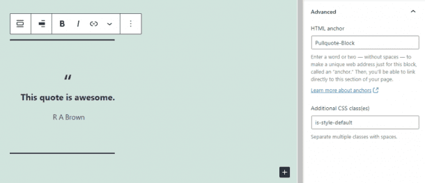 How to Use the WordPress Pullquote Block