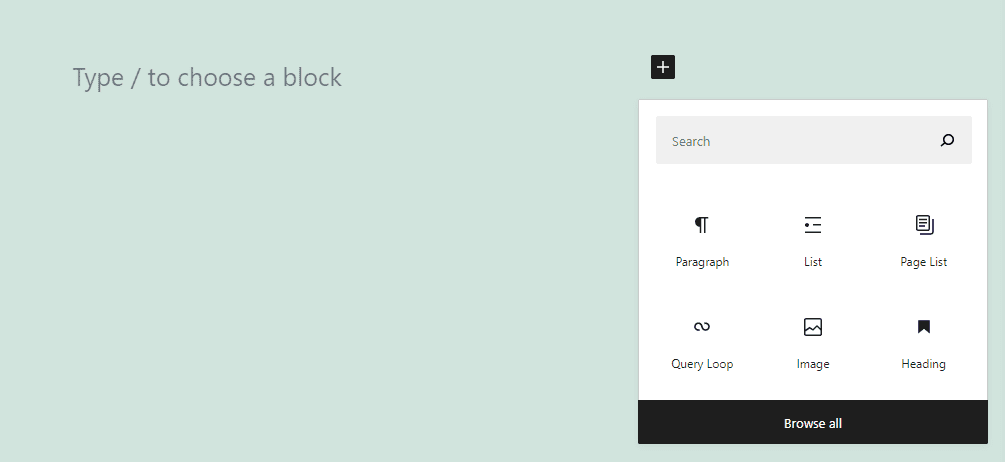 Adding the Paragrapgh block in WordPress