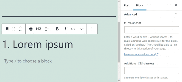 How to Use the WordPress Heading Block