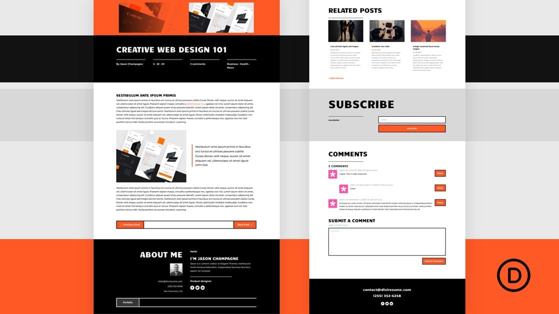 Creative CV Blog Post Template