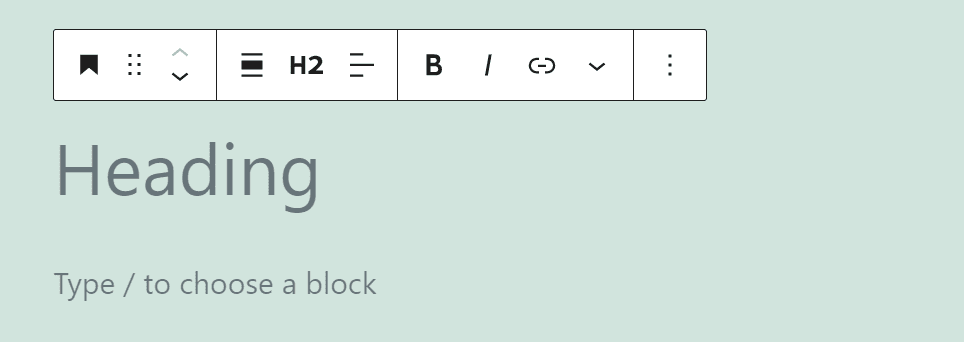 The Header block