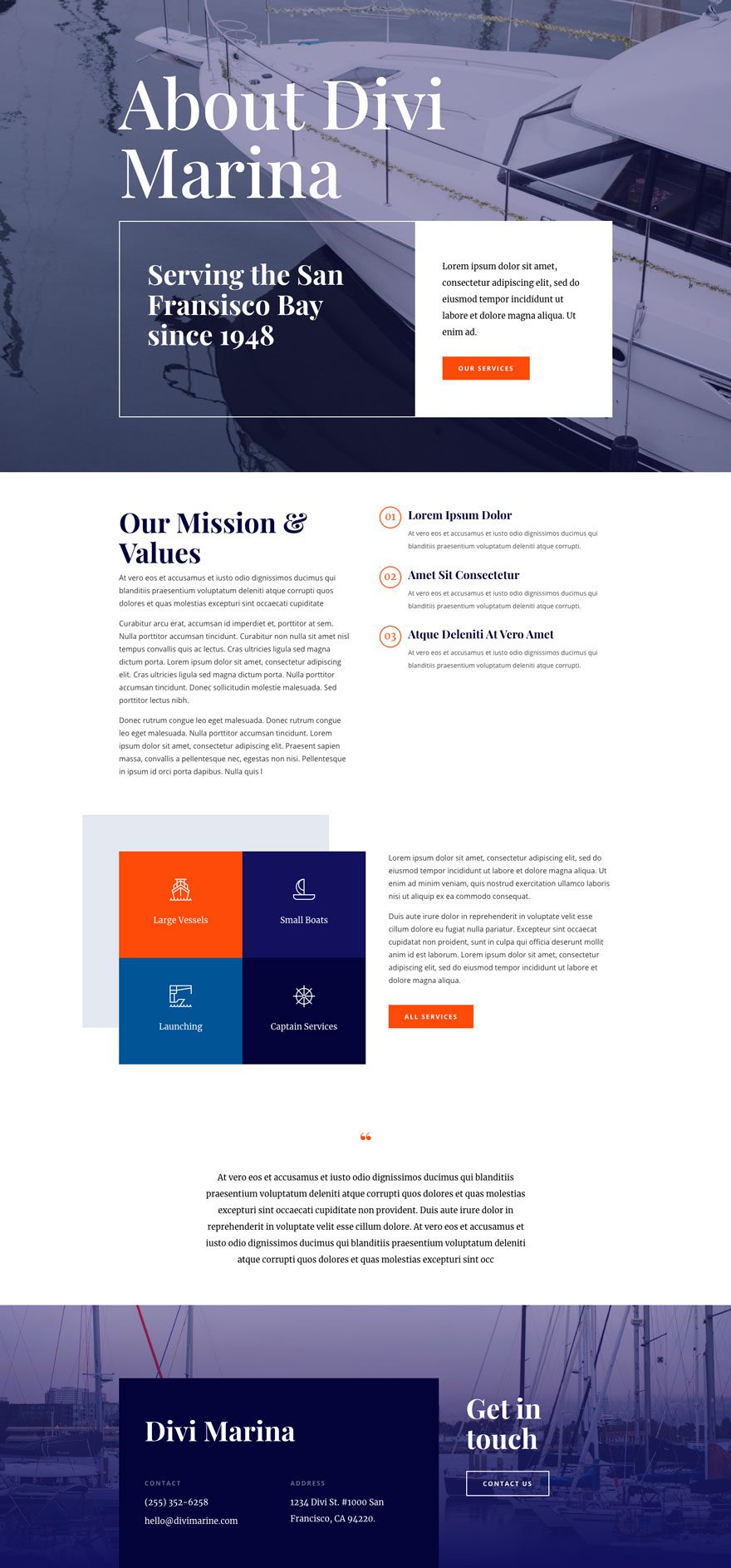 divi marina layout pack