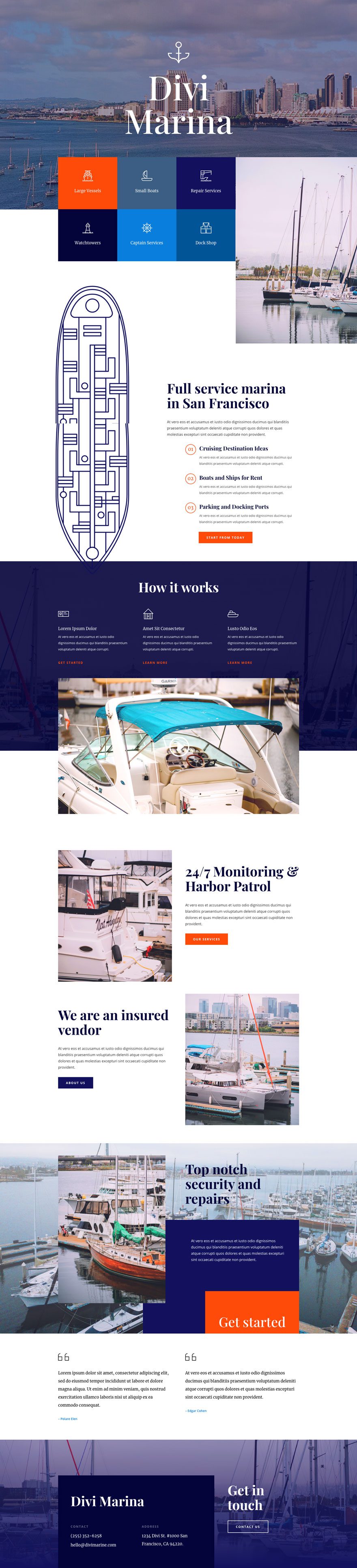 divi marina layout pack