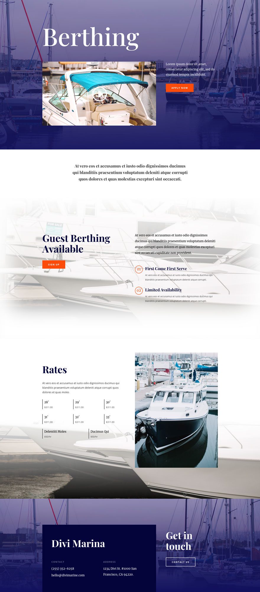 divi marina layout pack