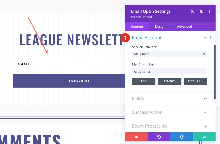 divi softball league blog post template