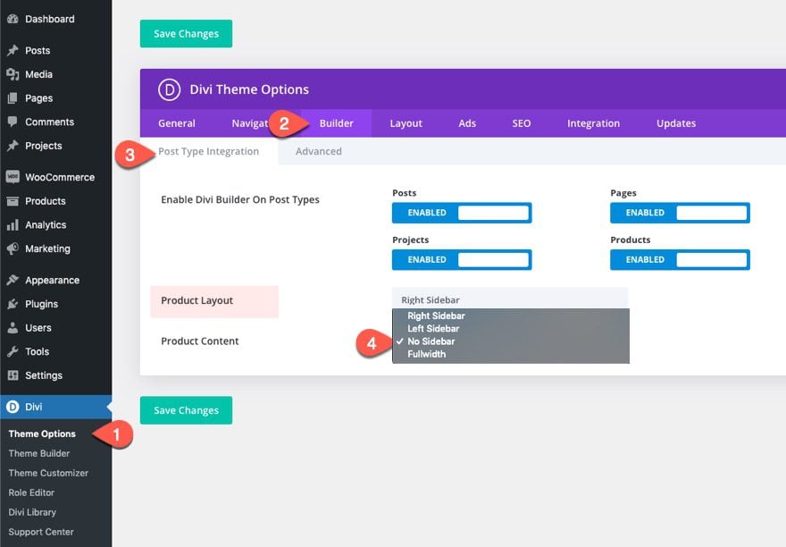 product layout option