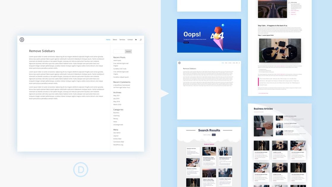 How To Remove Sidebars From Divi