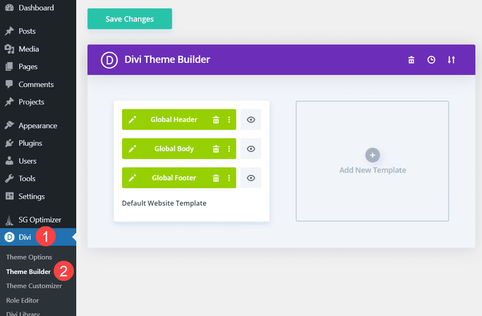 theme builder templates to exclude post or page