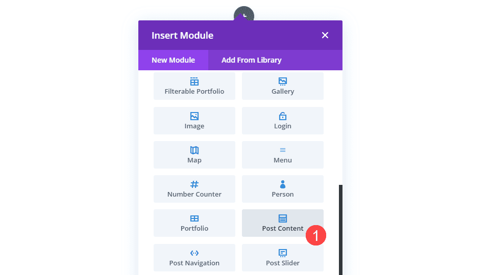 post content module