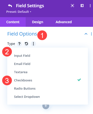 choose the field type