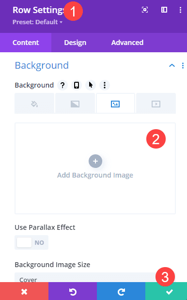 save the row settings