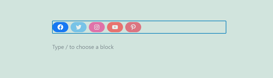 Change Social Icons Block Type or Style