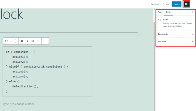 How to Use the WordPress Code Block