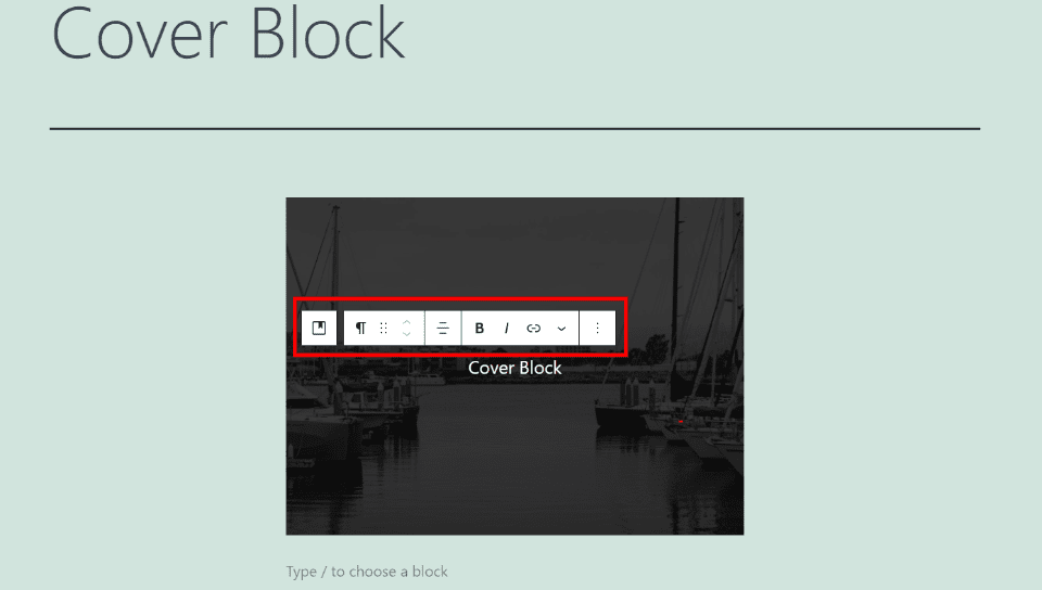 Cover Block Content