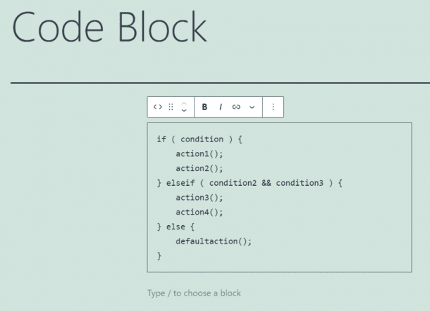 How to Use the WordPress Code Block