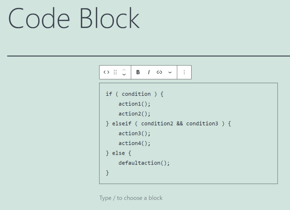 How to Add the Code Block to your Post or Page