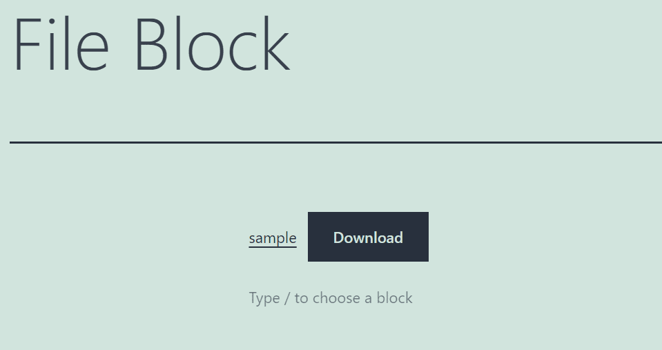 How to Add the File Block to your Post or Page