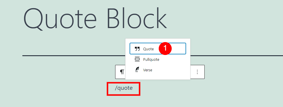 How to Add the Quote Block to your Post or Page