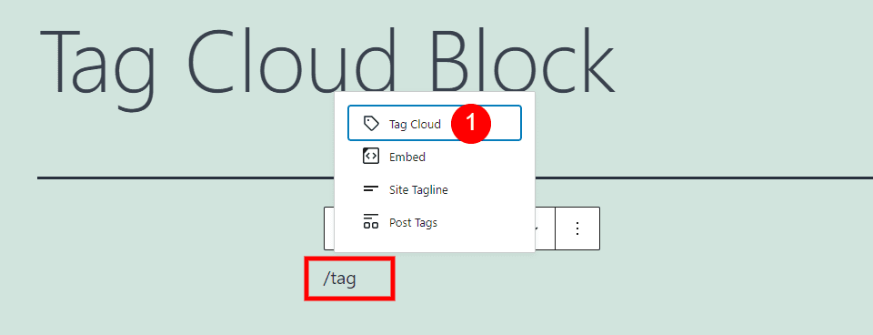 How to Add the Tag Cloud Block to your Post or Page
