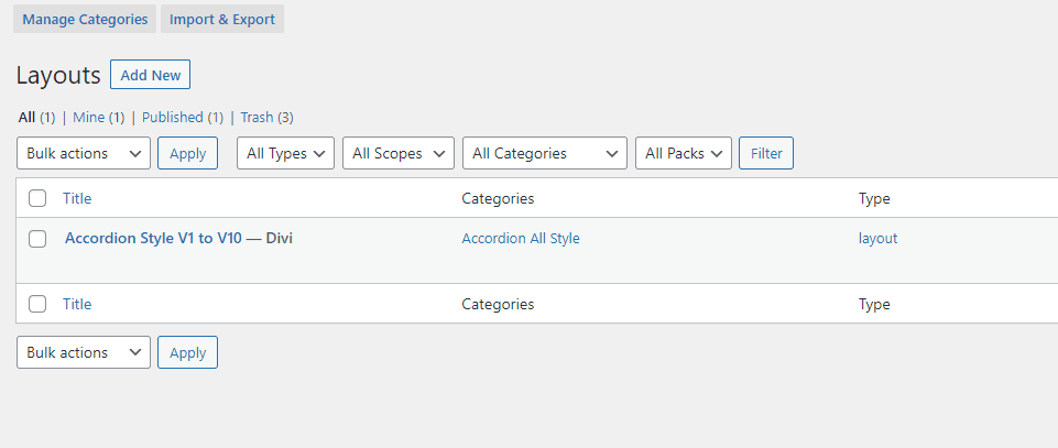 Uploading Ultimate Divi Modules UI Bundle Layouts