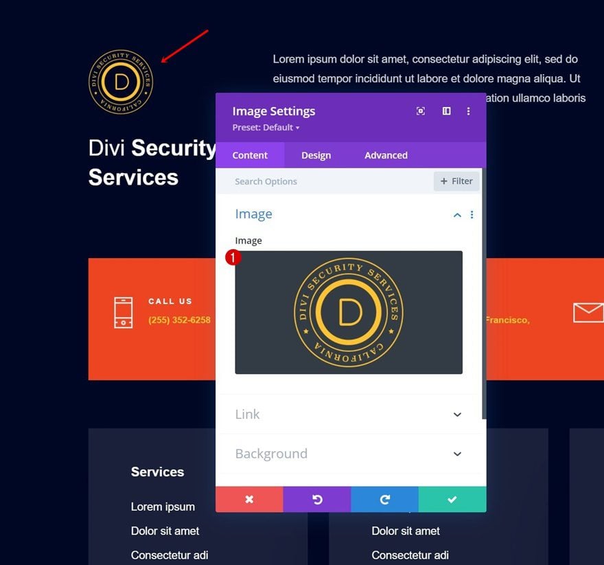 security services header footer