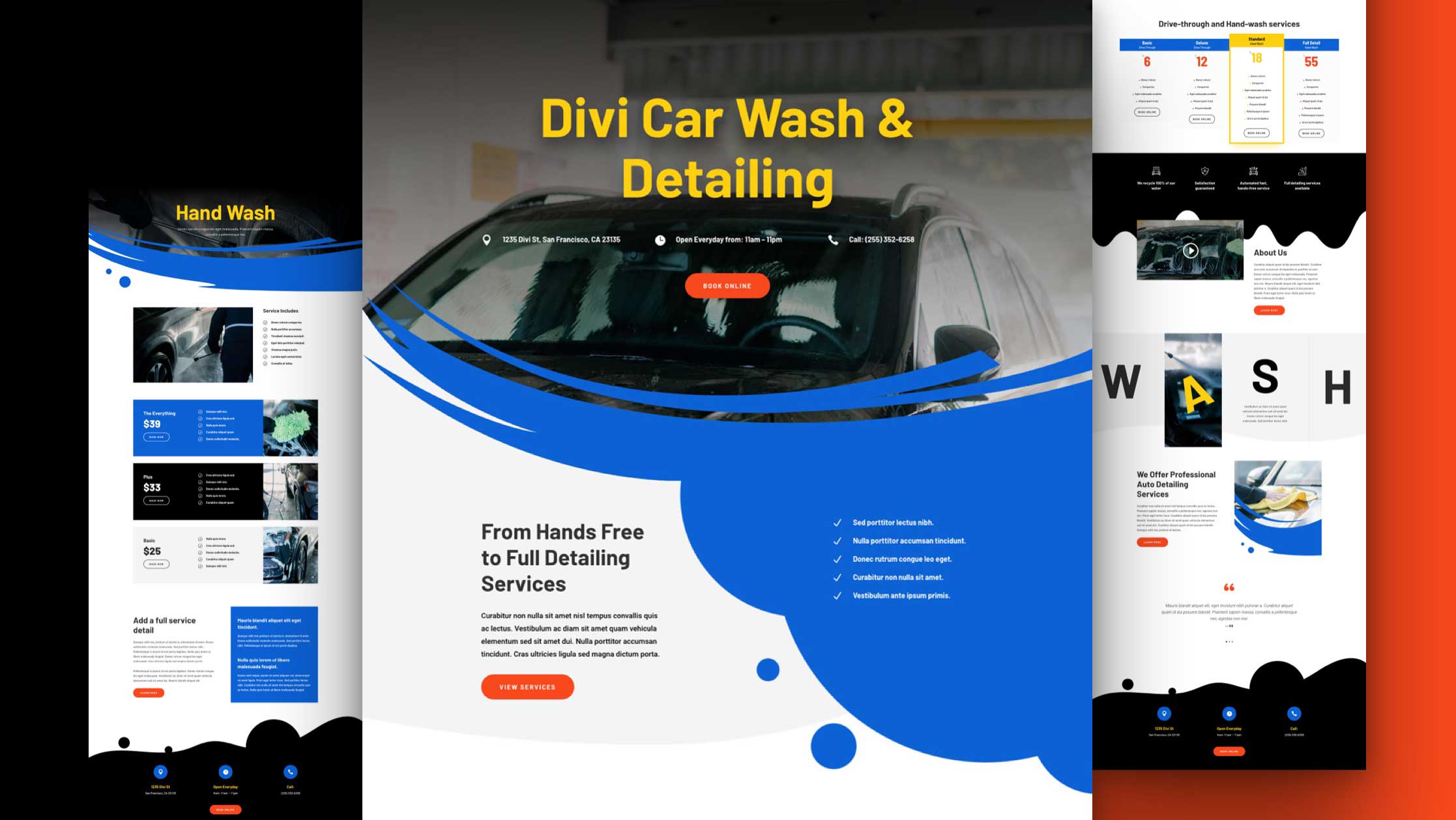 Get a FREE Car Wash Layout Pack for Divi