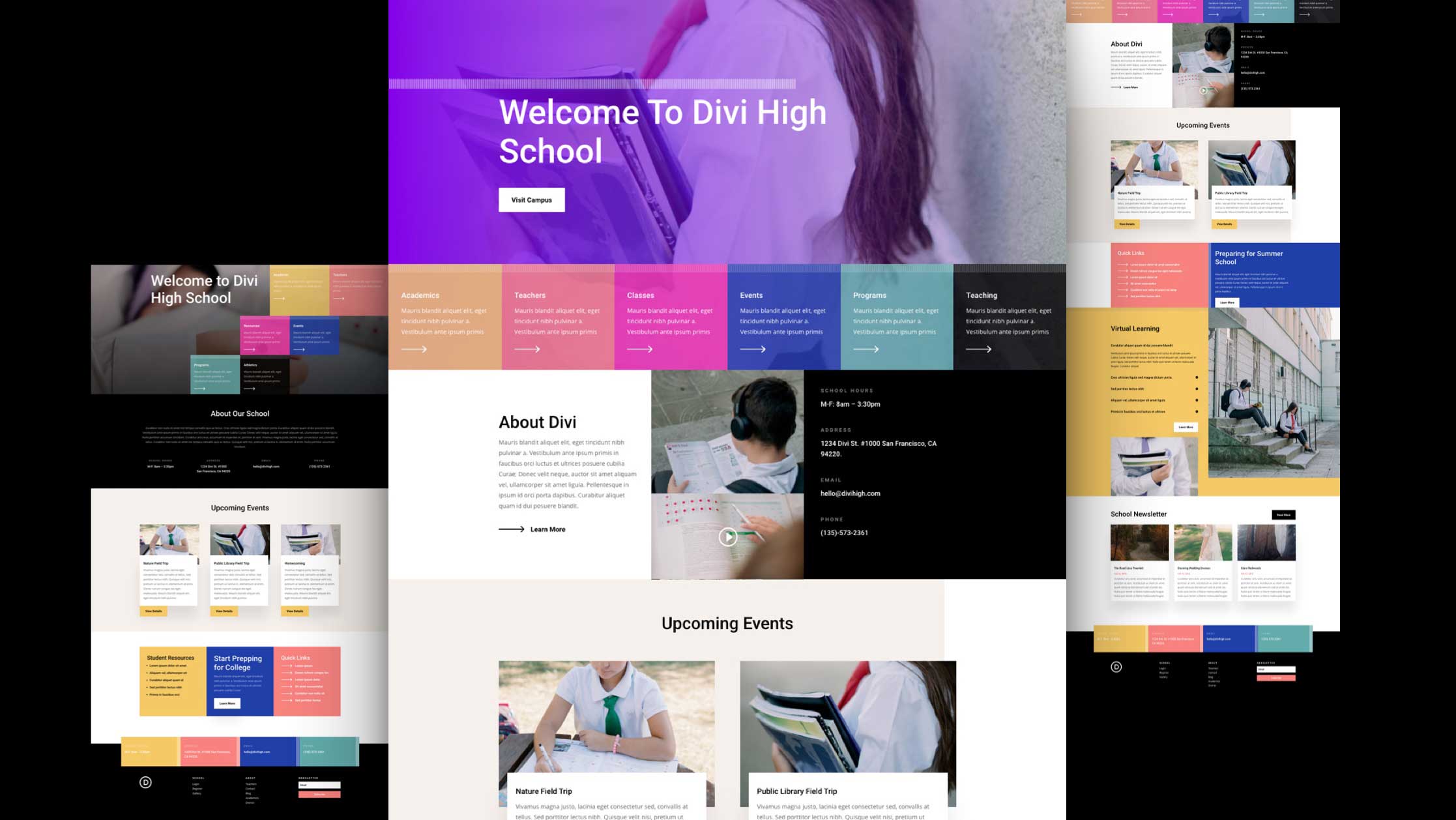 Get a FREE High School Layout Pack for Divi