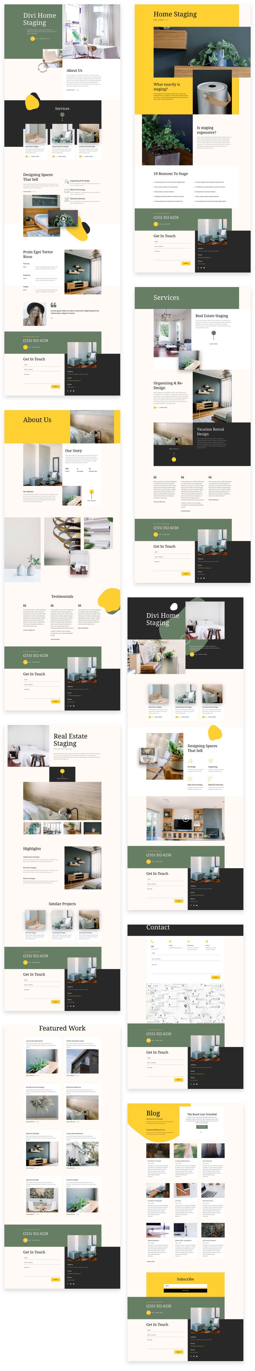 divi home staging layout pack