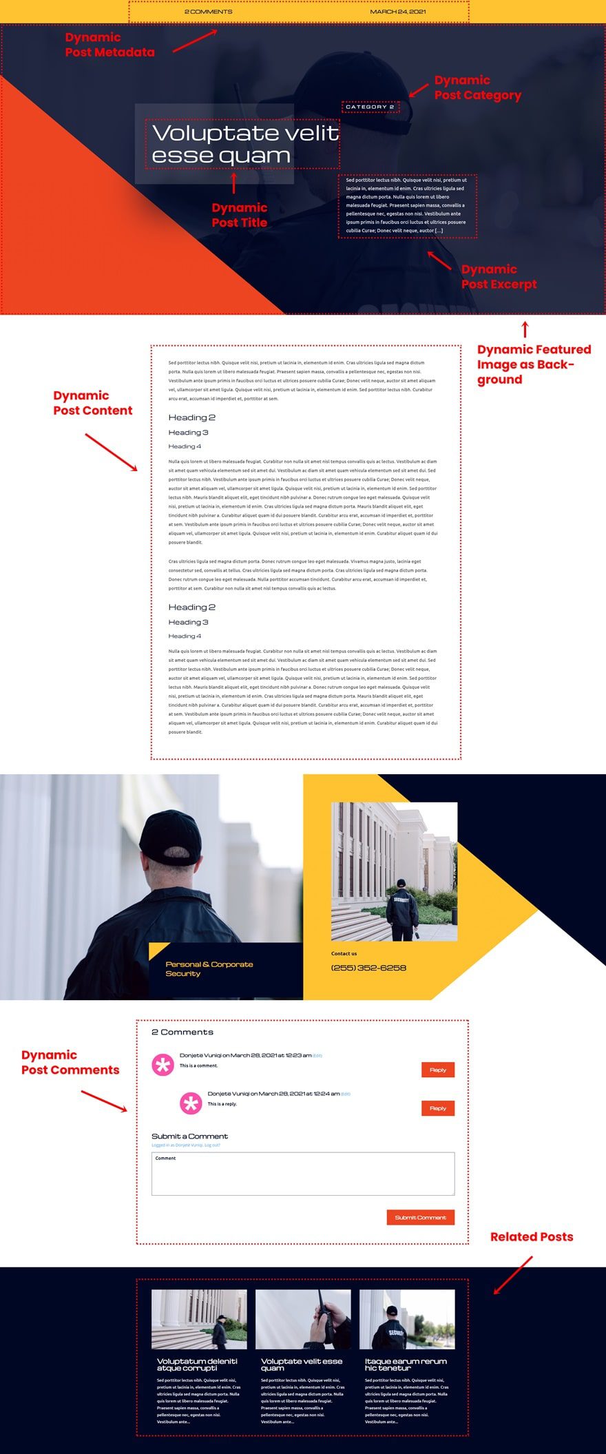 security services blog post template