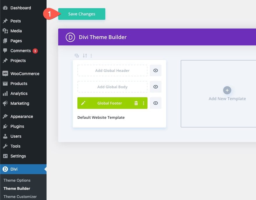 divi sticky footer reveal