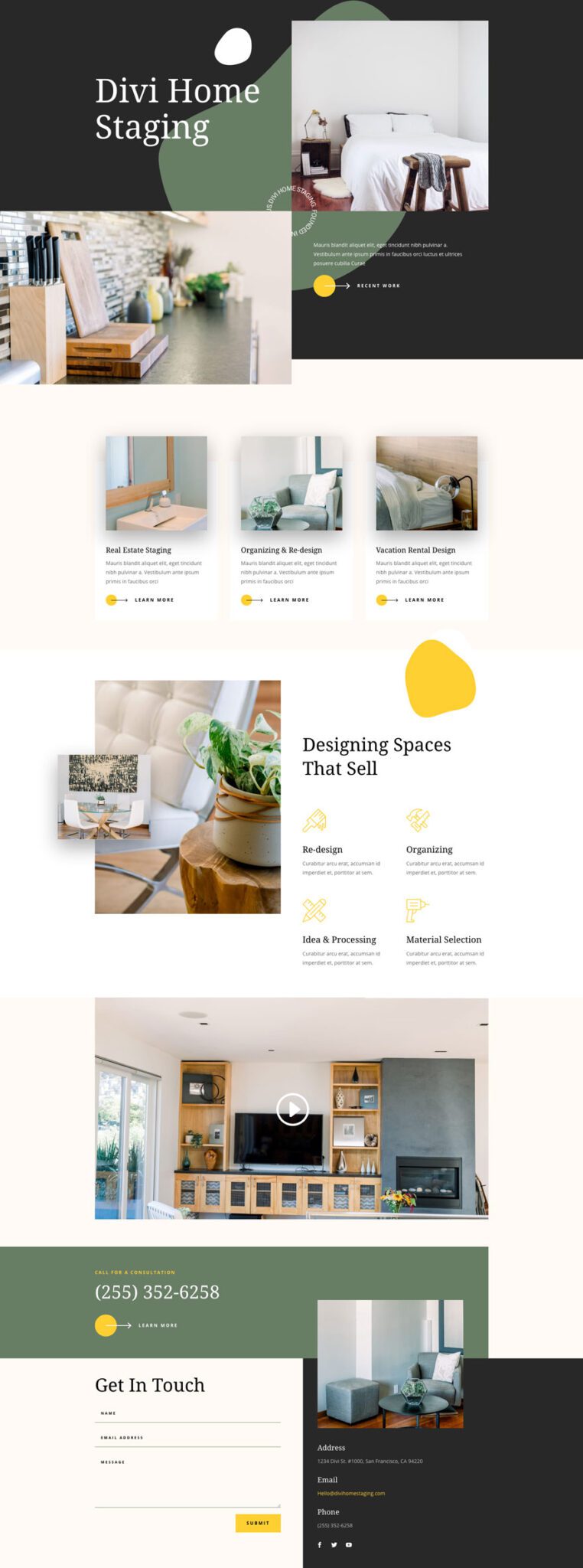 Get a FREE Home Staging Layout Pack for Divi