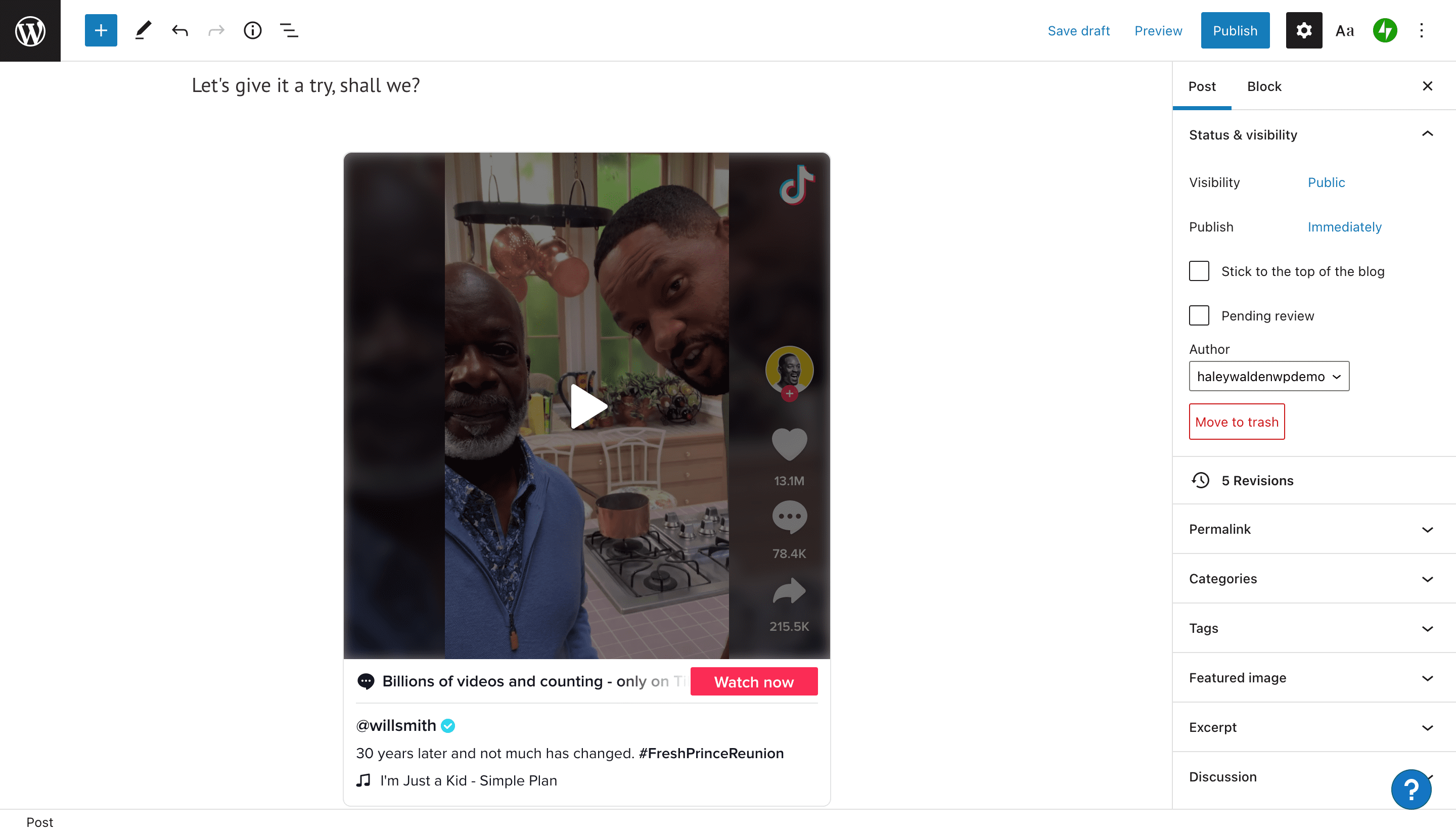 How To Use The WordPress TikTok Embed Block How To Use The WordPress TikTok Embed Block
