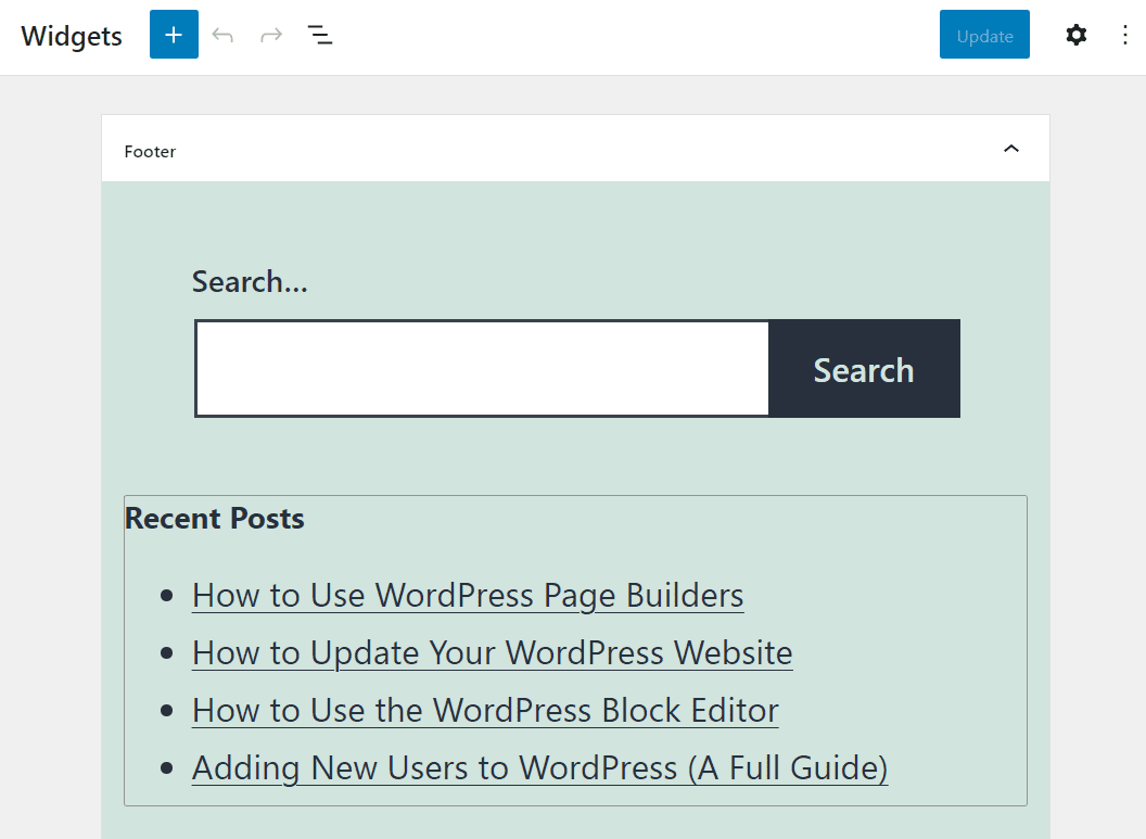 Adding a Recent Posts section to a widget area