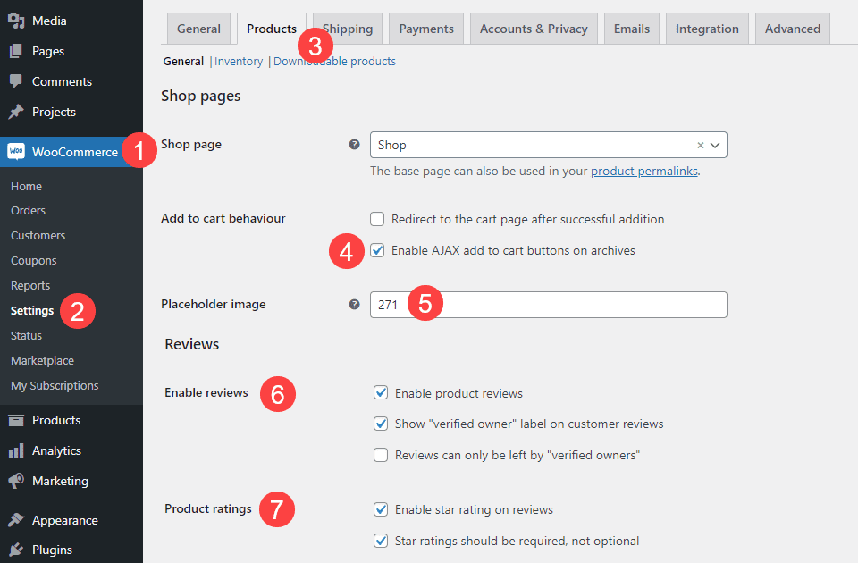 woocommerce settings optimization