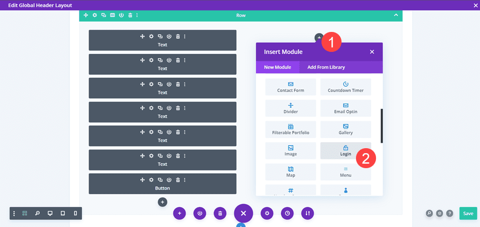 login form