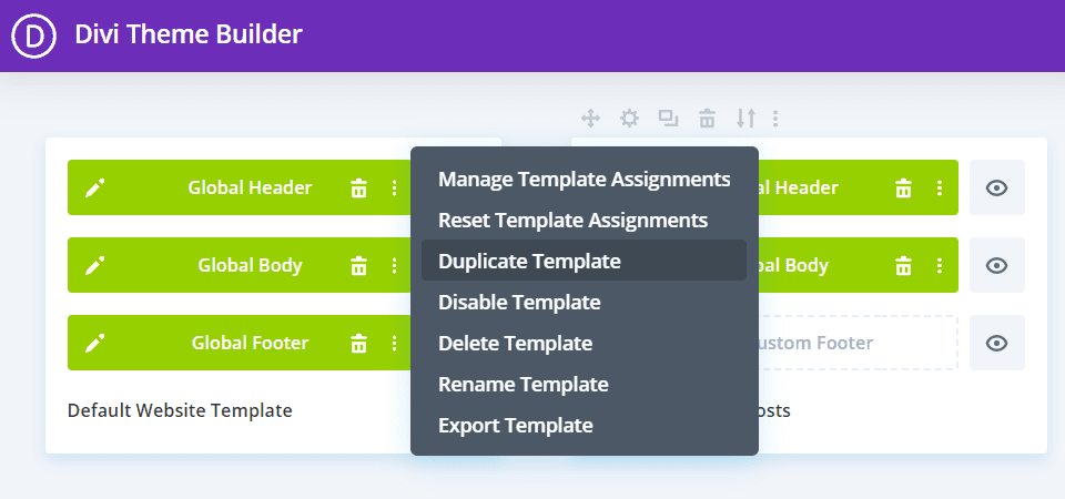 duplicating templates