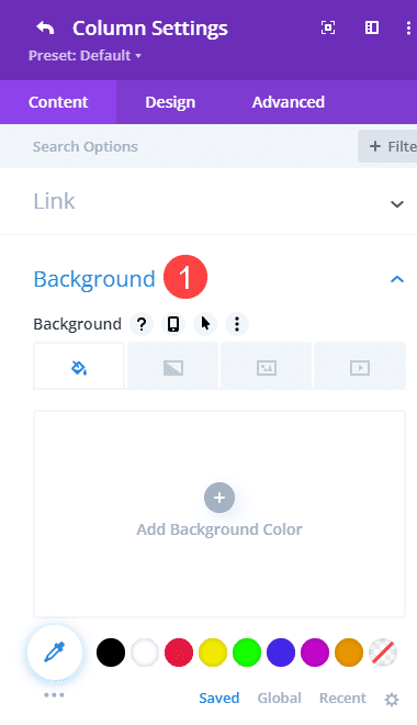 background settings