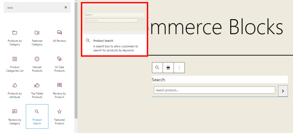 Product Search WooCommerce Preview