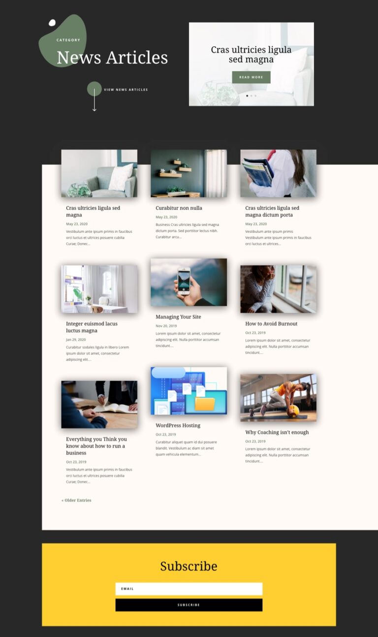 Download A FREE Category Page Template For Divi s Home Staging Layout Pack