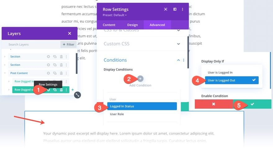 Member exclusive blog posts using Divi's condition options