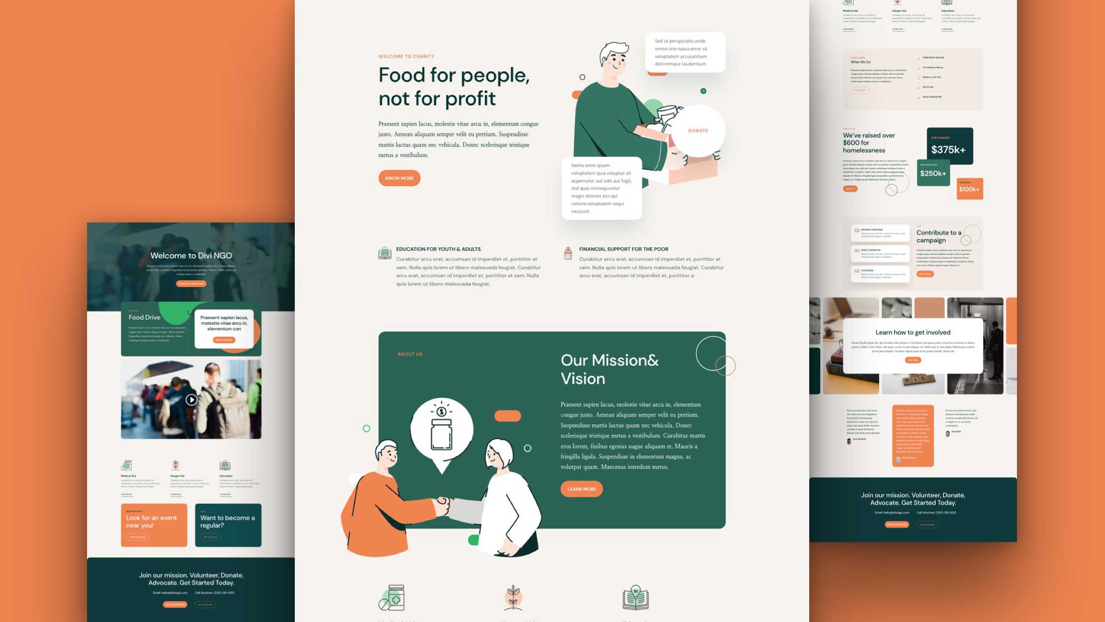 Get a FREE NGO Layout Pack for Divi