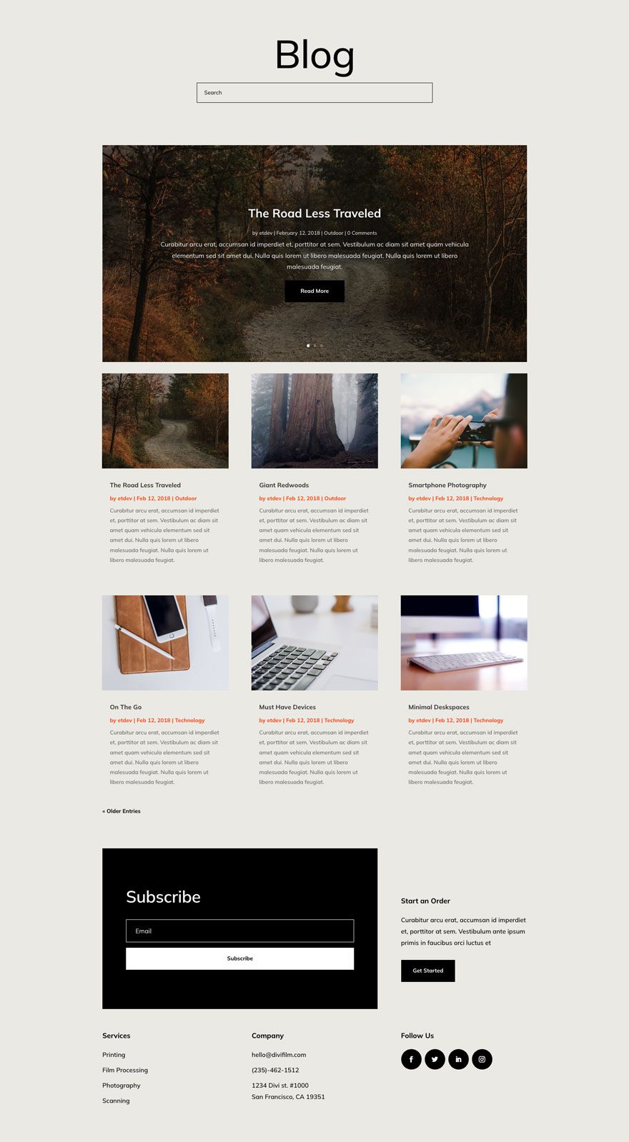 Get a FREE Film Lab Layout Pack for Divi 5