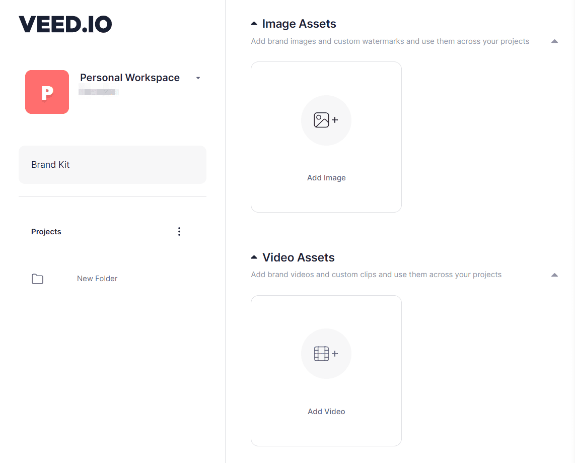 Adding brand assets to VEED.IO