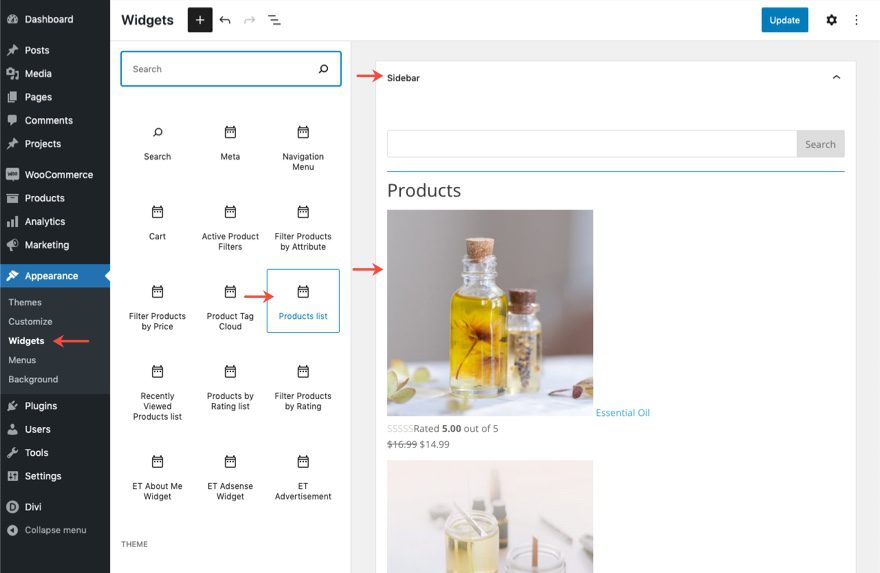 divi essential oils product category page template