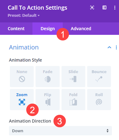 call to action by category animation