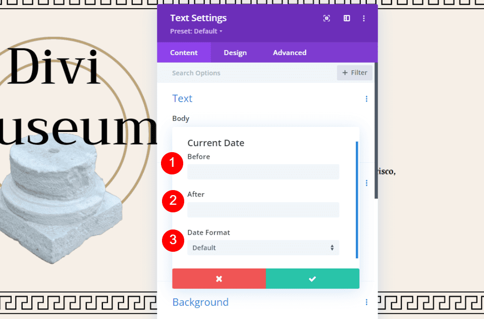 Add the Divi Copyright Footer Information